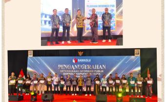 piagam penghargaan PPID Bawaslu Kota Sibolga